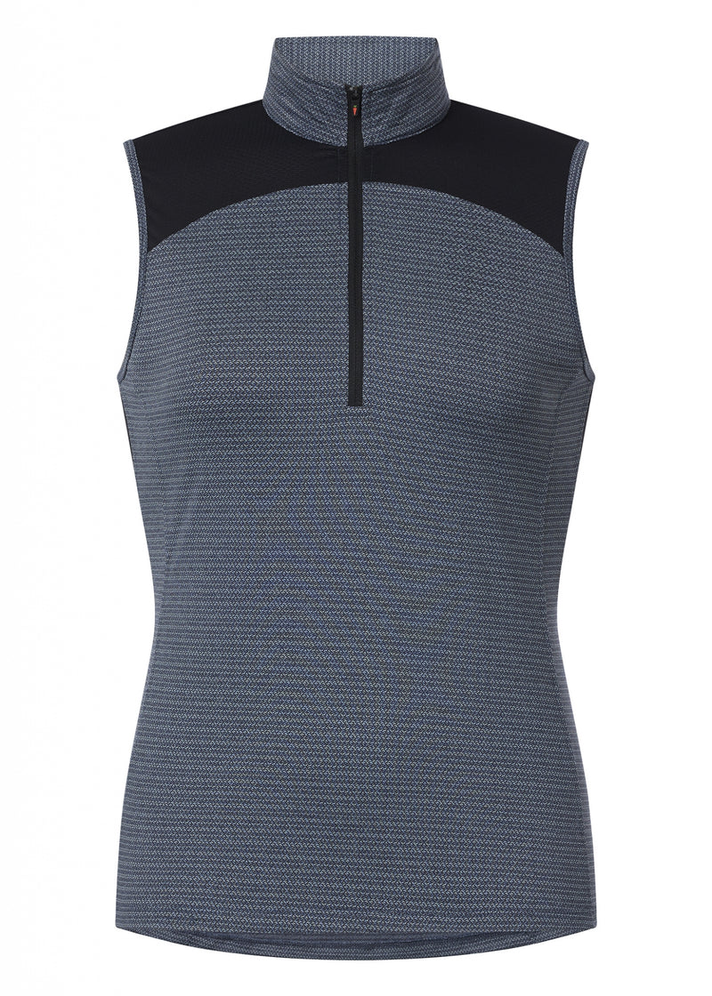 Kerrits Ladies Quarter Line Zip Neck Sleeveless Shirt
