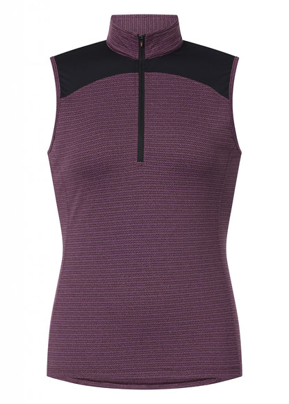 Kerrits Ladies Quarter Line Zip Neck Sleeveless Shirt