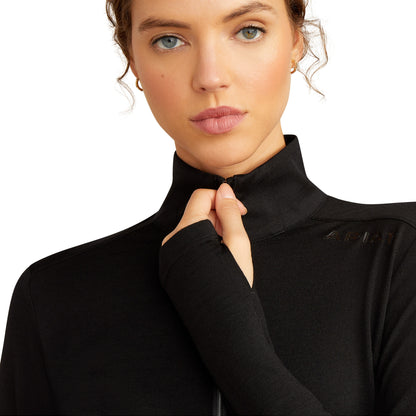 Ariat Ladies Cheviot 1/4 Zip Baselayer Shirt