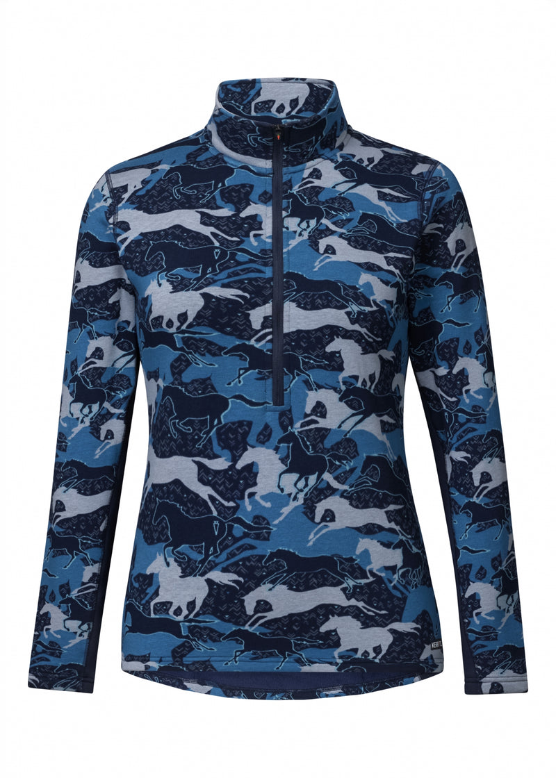 Kerrits Plush Print Fleece Half Zip