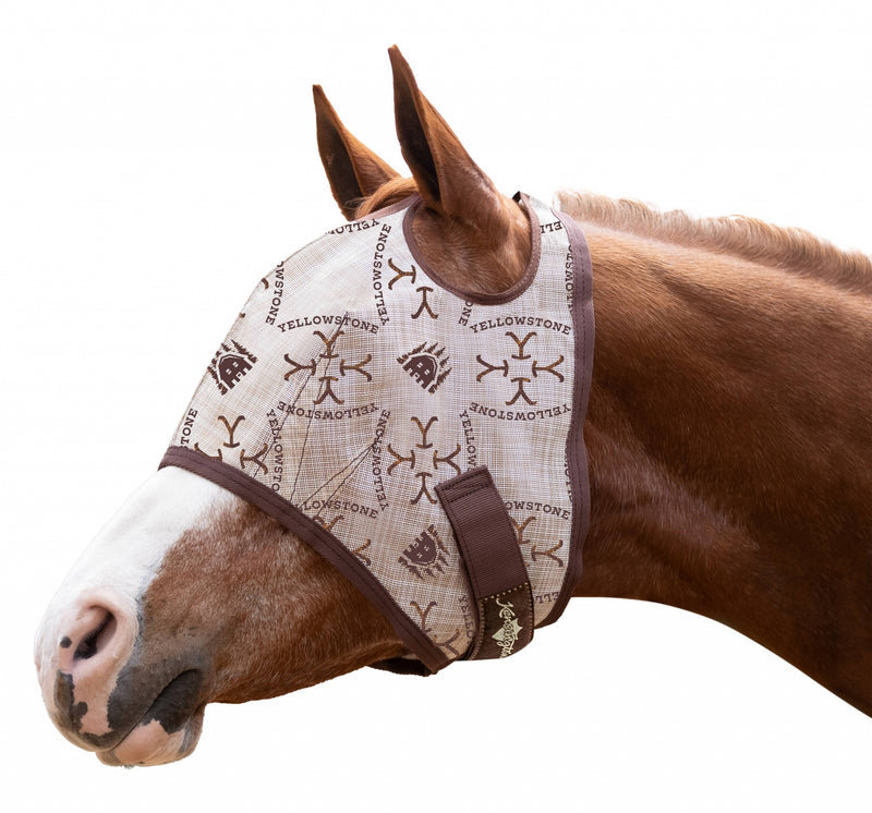 Kensington Yellowstone Dual Ear UV Fly Mask with Web Trim & Forelock