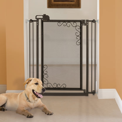 Richell Tall One-Touch Metal Mesh Pet Gate