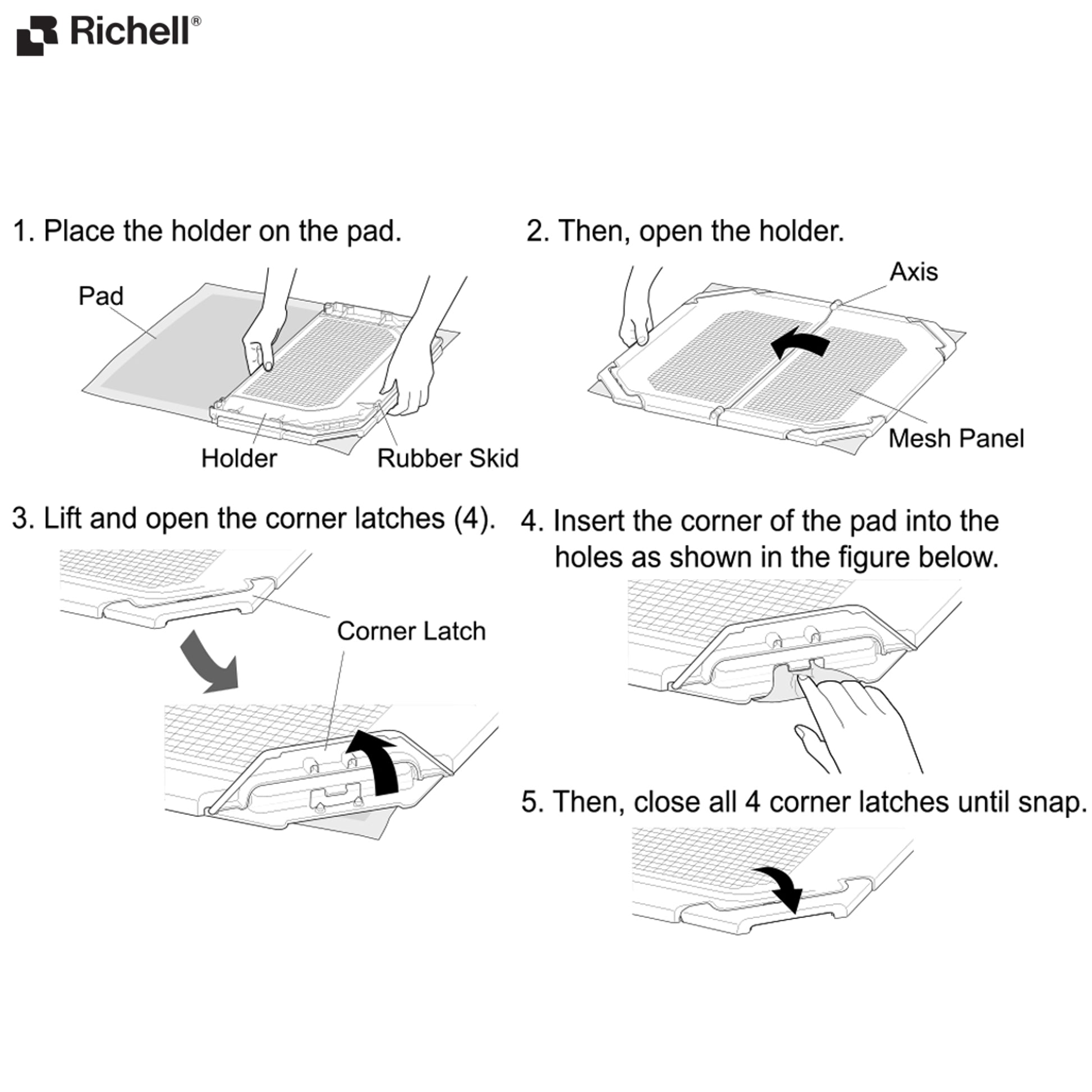 Richell PAW TRAX Potty Pad Holder