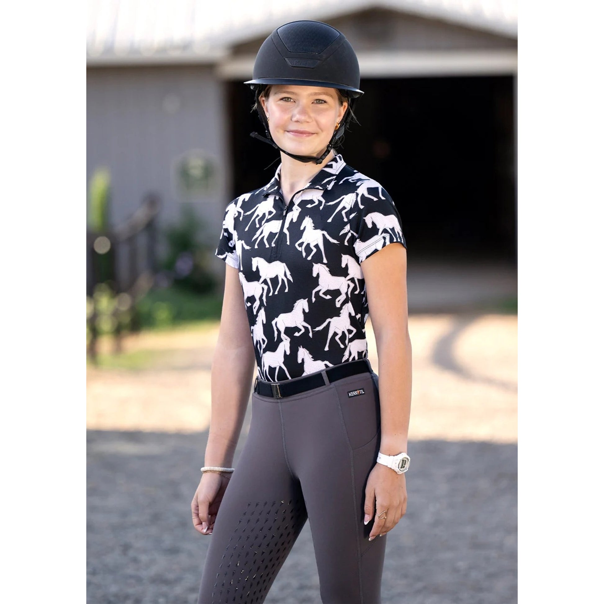 Kerrits Kids Breeze Ice Fil Short Sleeve Riding Shirt