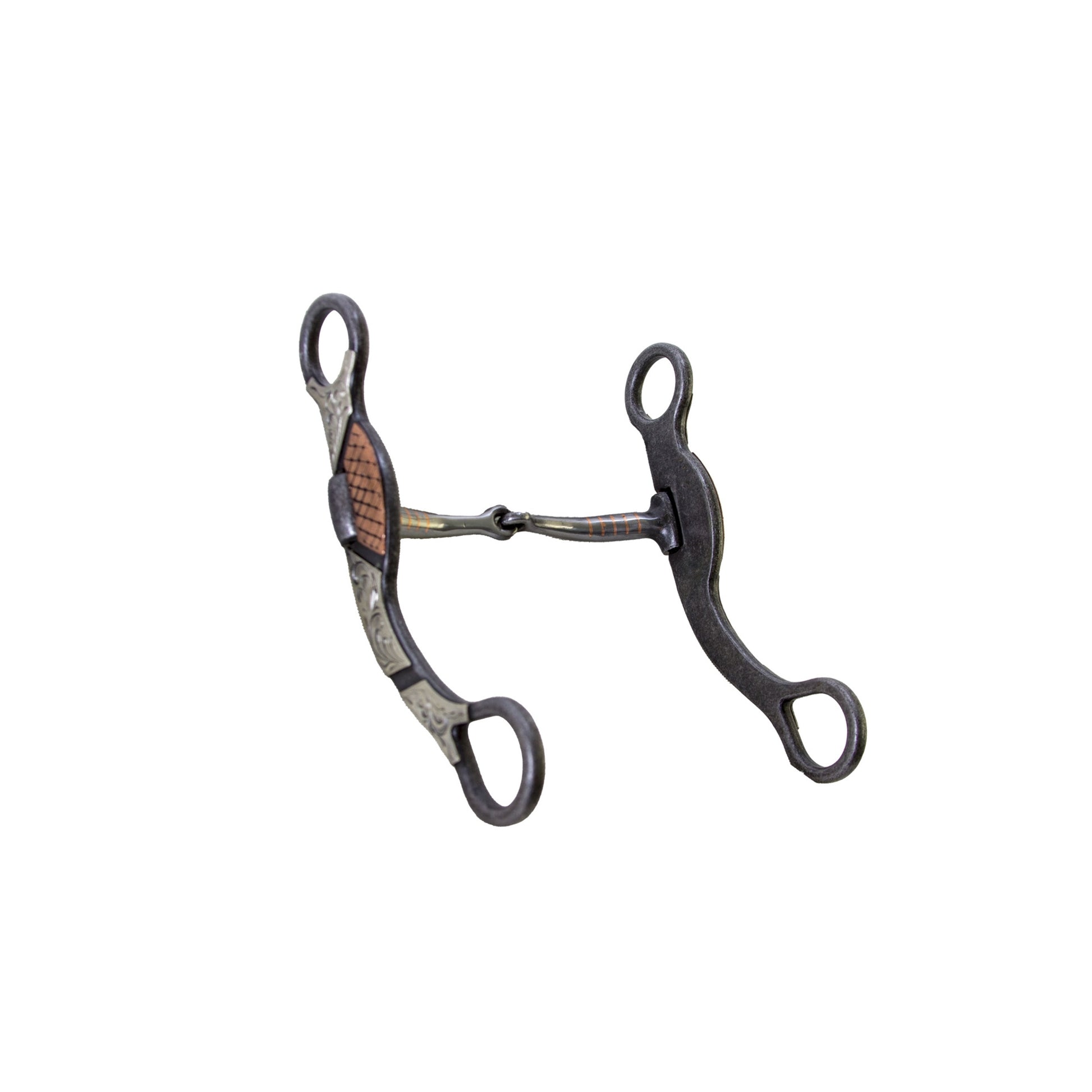 Snaffle Bit with Gold Silver Copper Trim