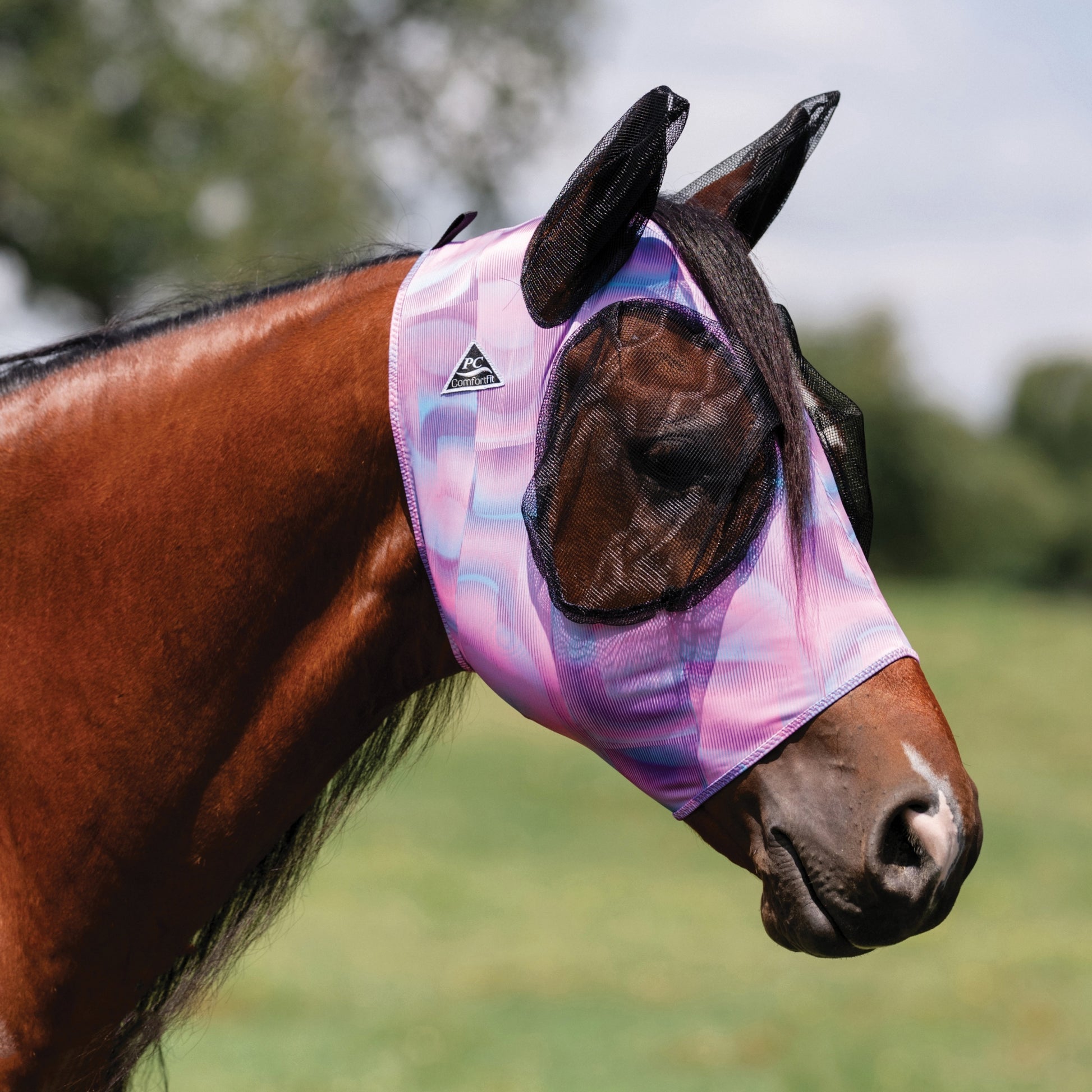 Prof Choice Comfort Fit Lycra Fly Mask - Prints
