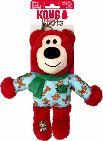 KONG Holiday Wild Knots Assorted Bears