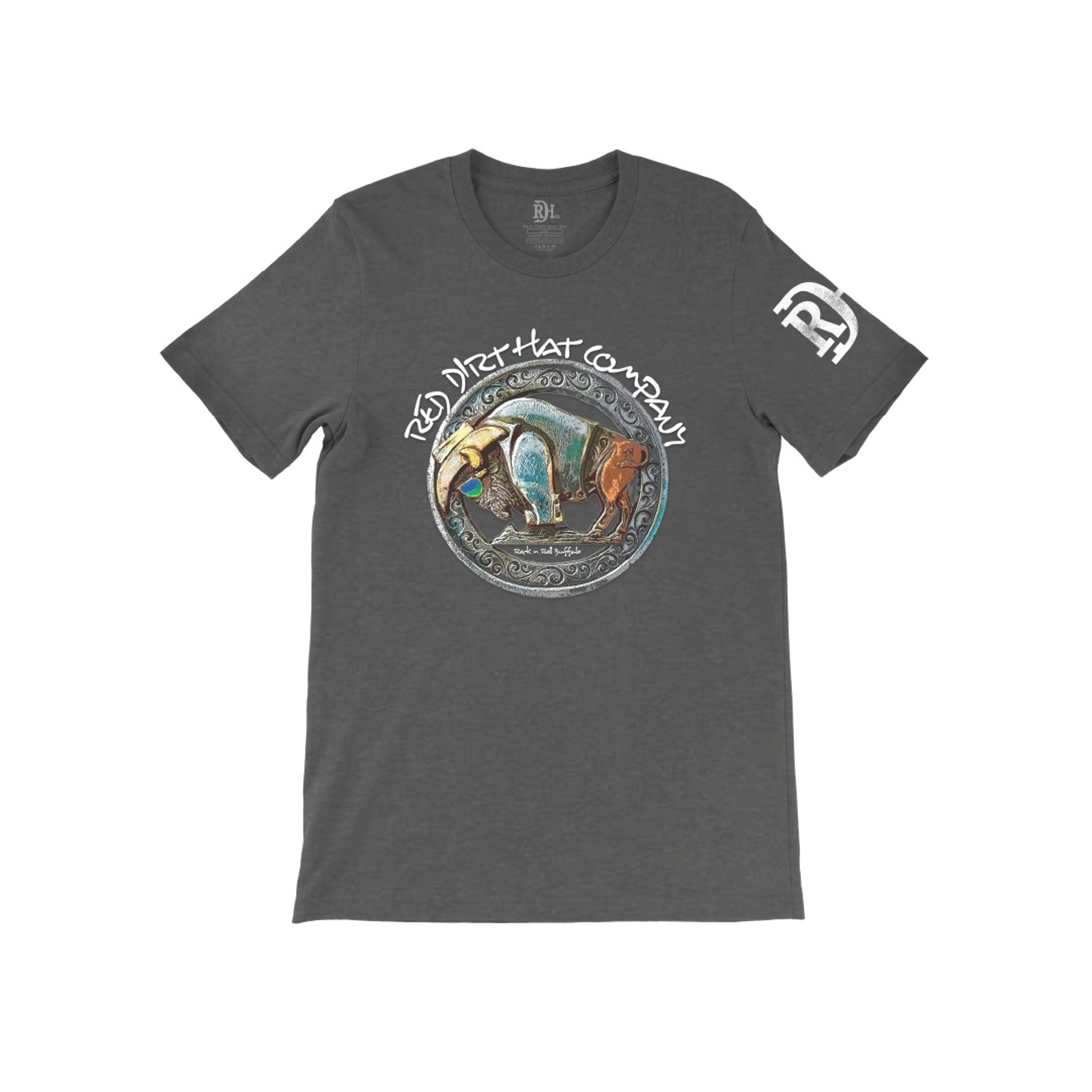 Red Dirt Hat Co Bad Bronc Rock N Roll Buffalo T-Shirt