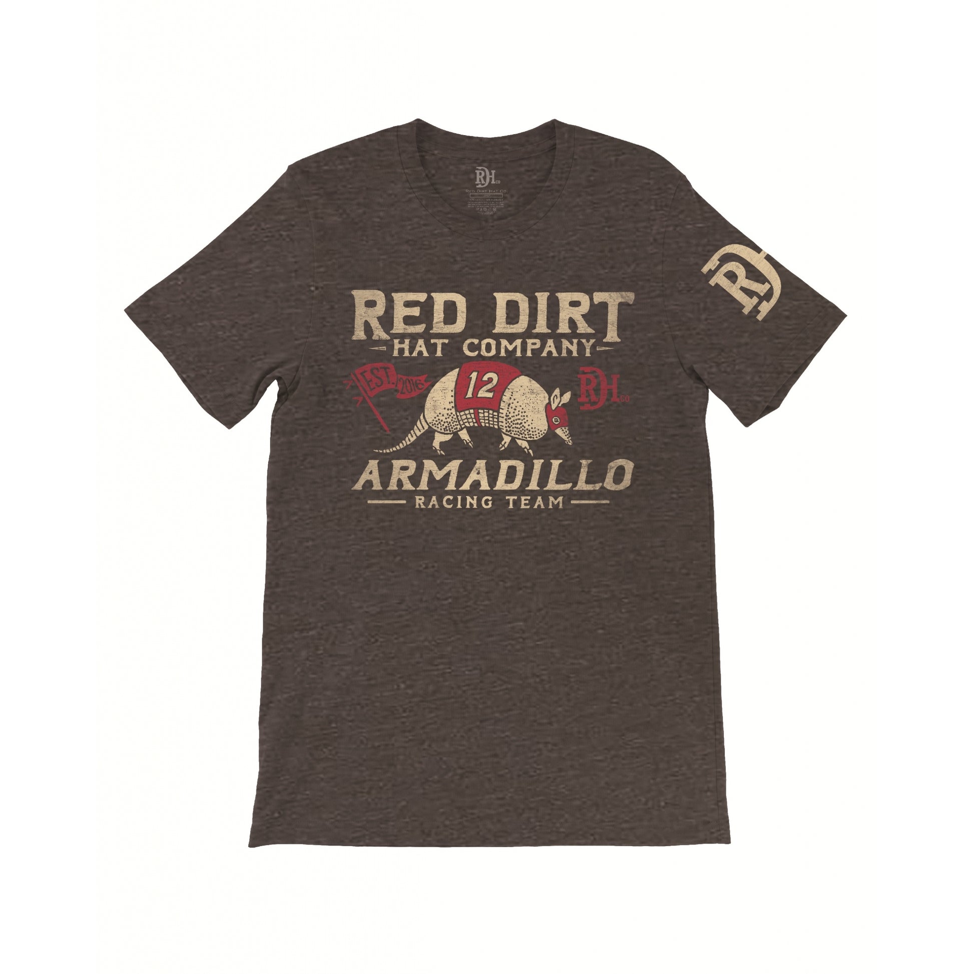 Red Dirt Hat Co Dillo Racing Flag T-Shirt
