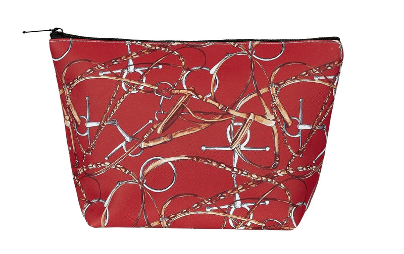 AWST Int'l Lila Snaffle Bridle Cosmetic Pouch