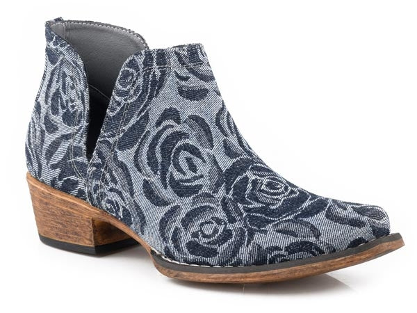 Roper Ladies Ava Floral Snip Toe Short Boots