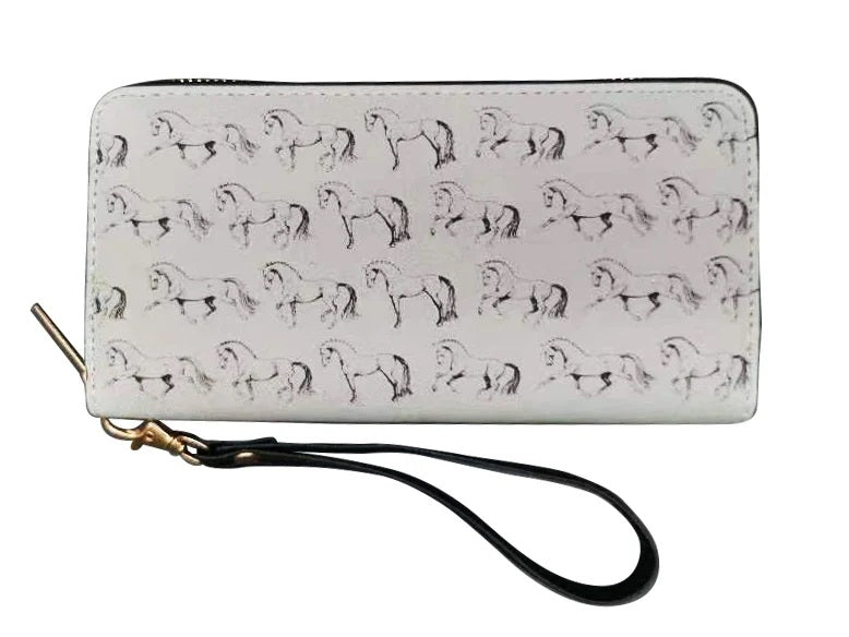 AWST Int'l Lila Dressage Horses Wallet