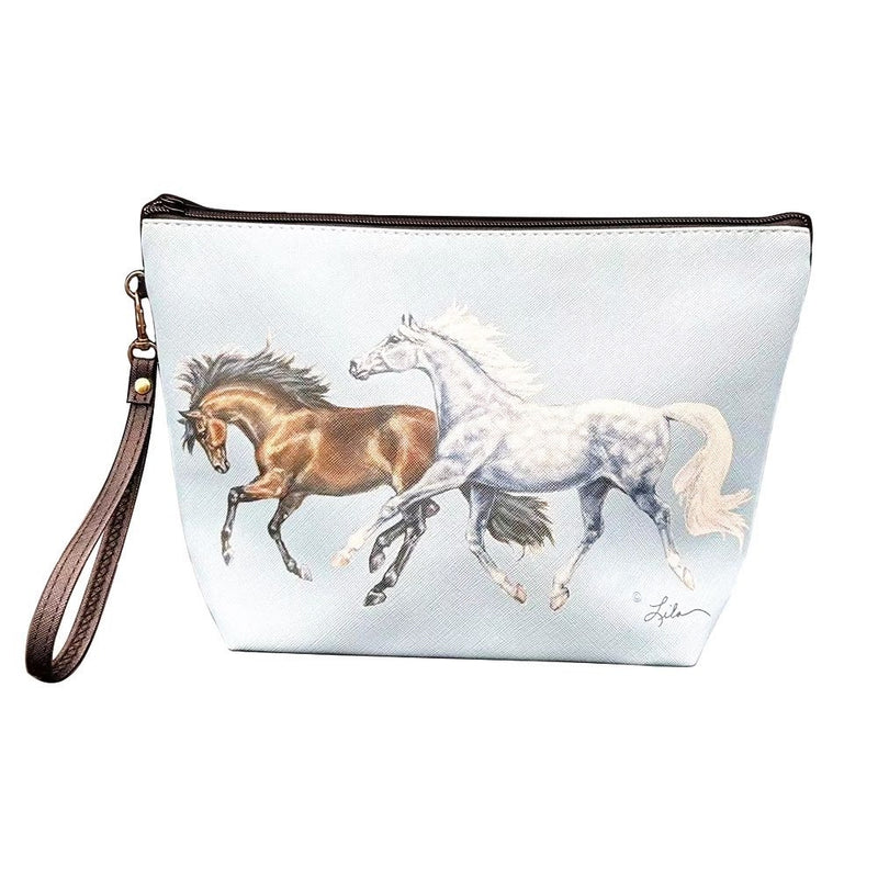AWST Lila Grey Bay Accessory Bag with Wristlet