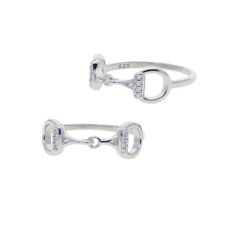 AWST Int'l CZ Snaffle Bit Ring