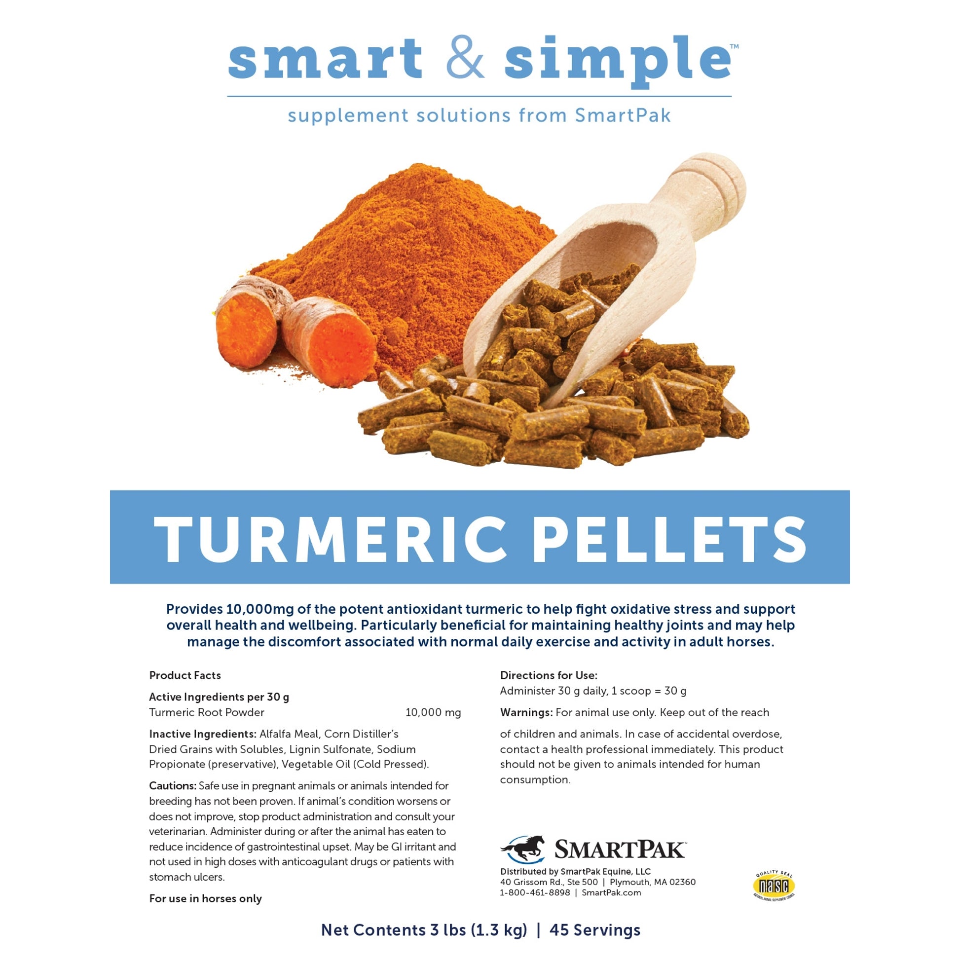 SmartPak Smart & Simple Turmeric Pellets