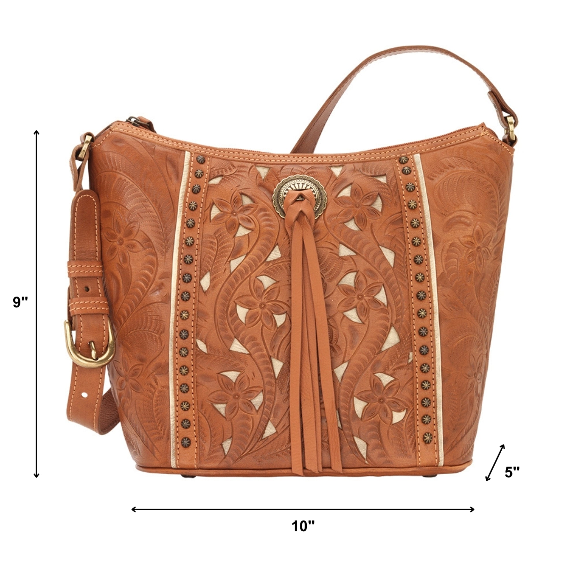 American West Hill Country Zip Top Bucket Tote