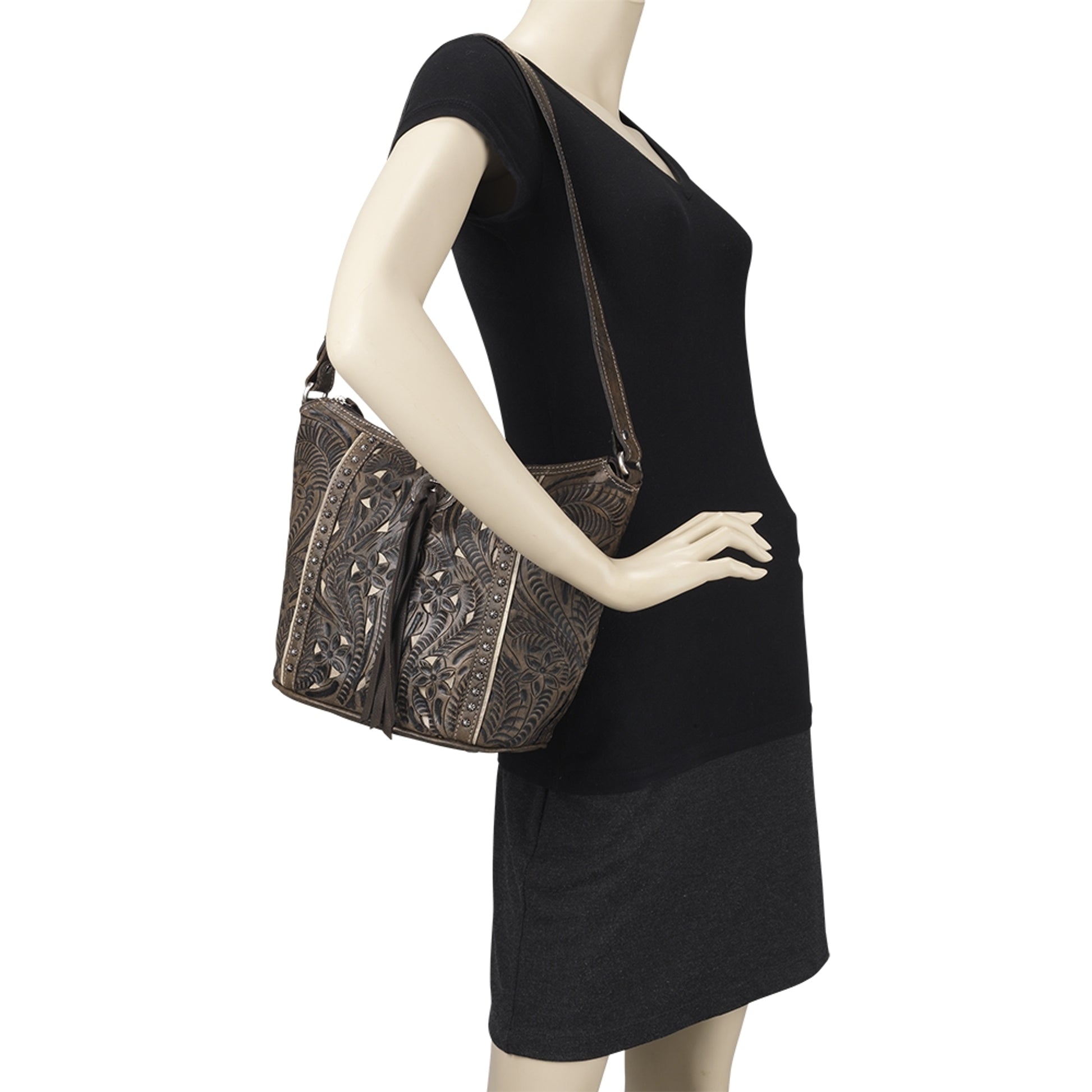 American West Hill Country Zip Top Bucket Tote