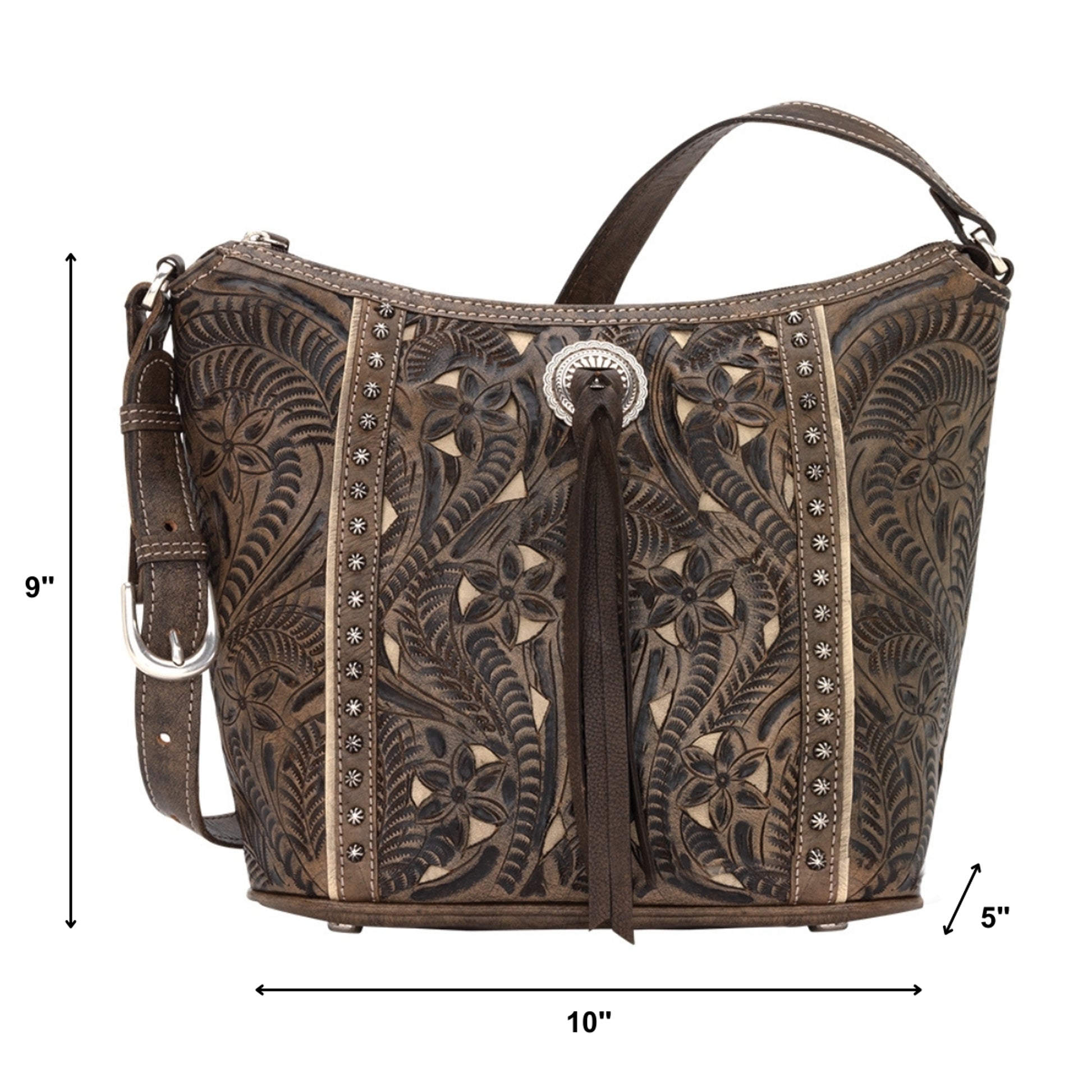 American West Hill Country Zip Top Bucket Tote