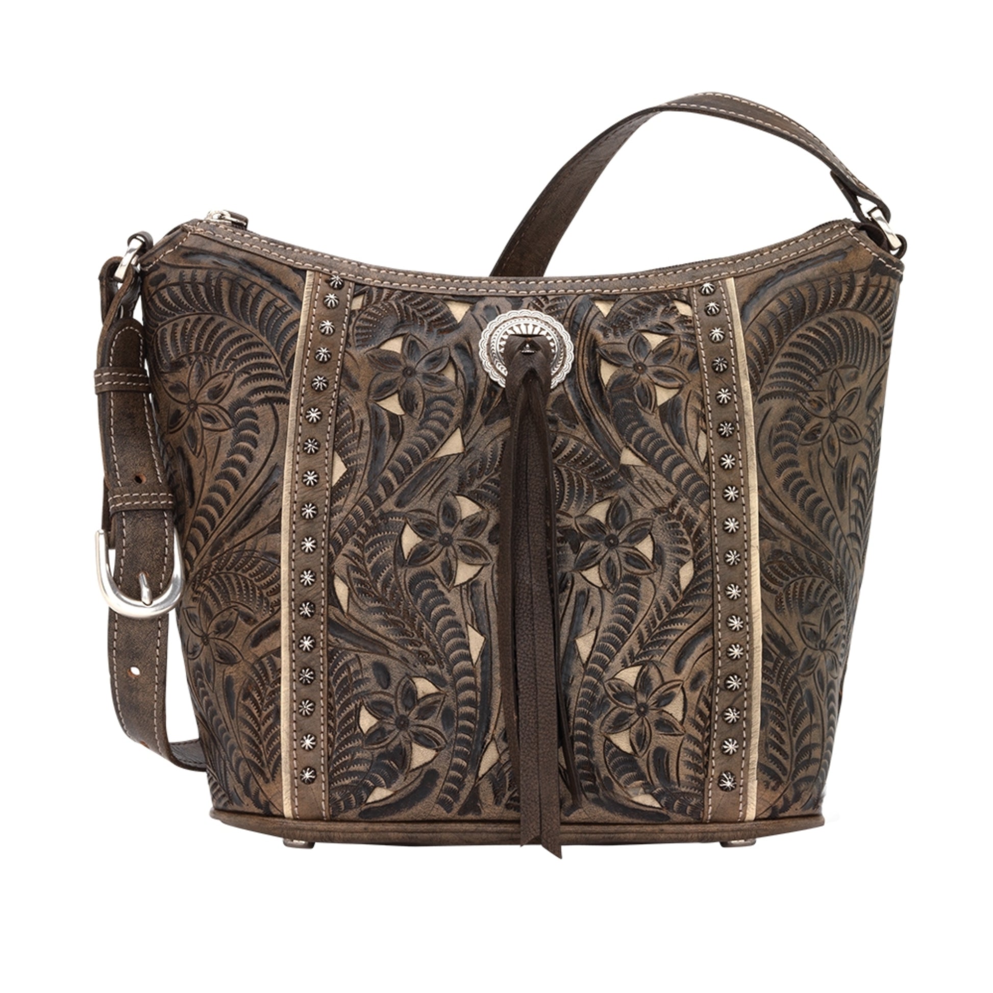 American West Hill Country Zip Top Bucket Tote