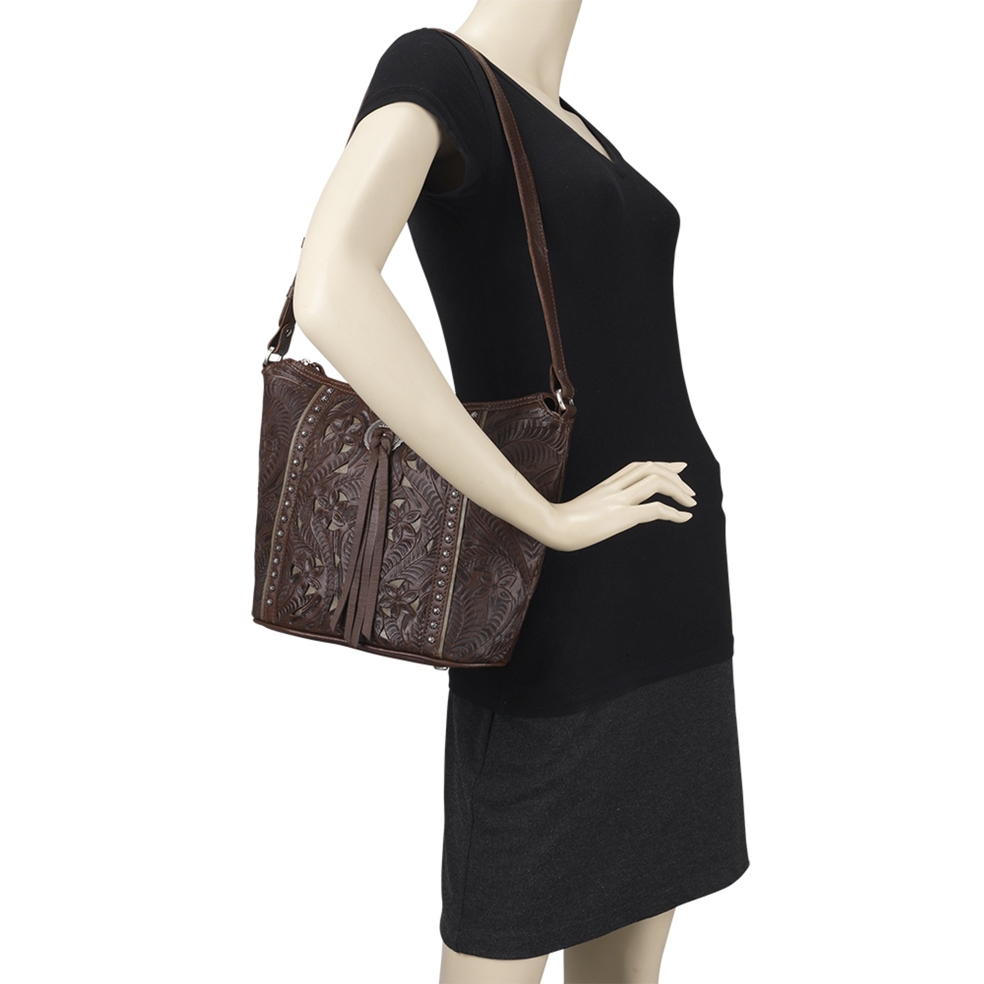 American West Hill Country Zip Top Bucket Tote