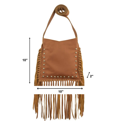 American West Fringed Cowgirl Crossbody with Fringe