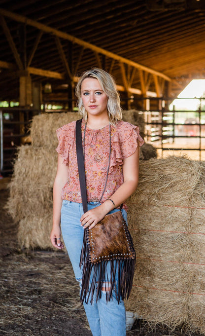American West Fringed Cowgirl Crossbody with Fringe