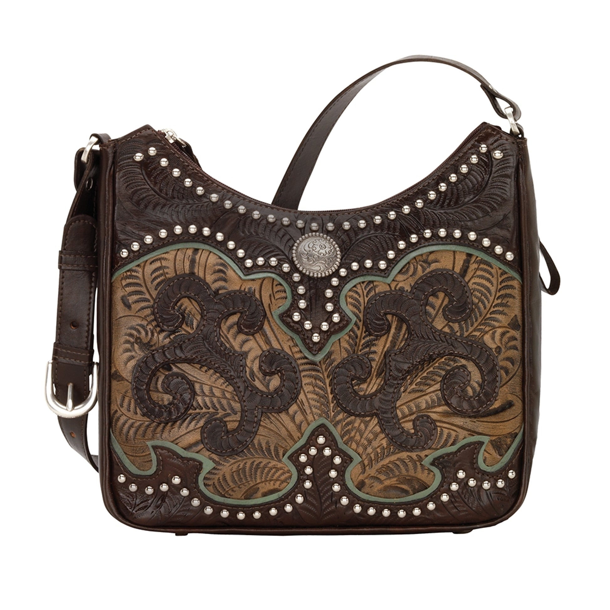 American West Annie's Secret Zip-Top Shoulder Bag with Conceal Carry Pocket
