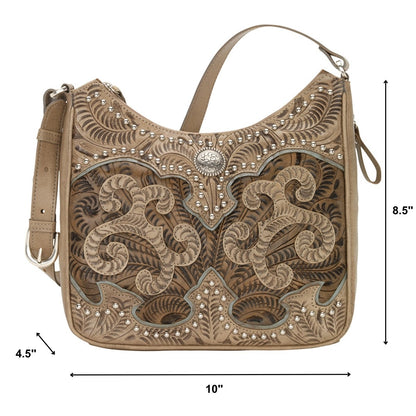 American West Annie's Secret Zip-Top Shoulder Bag with Conceal Carry Pocket