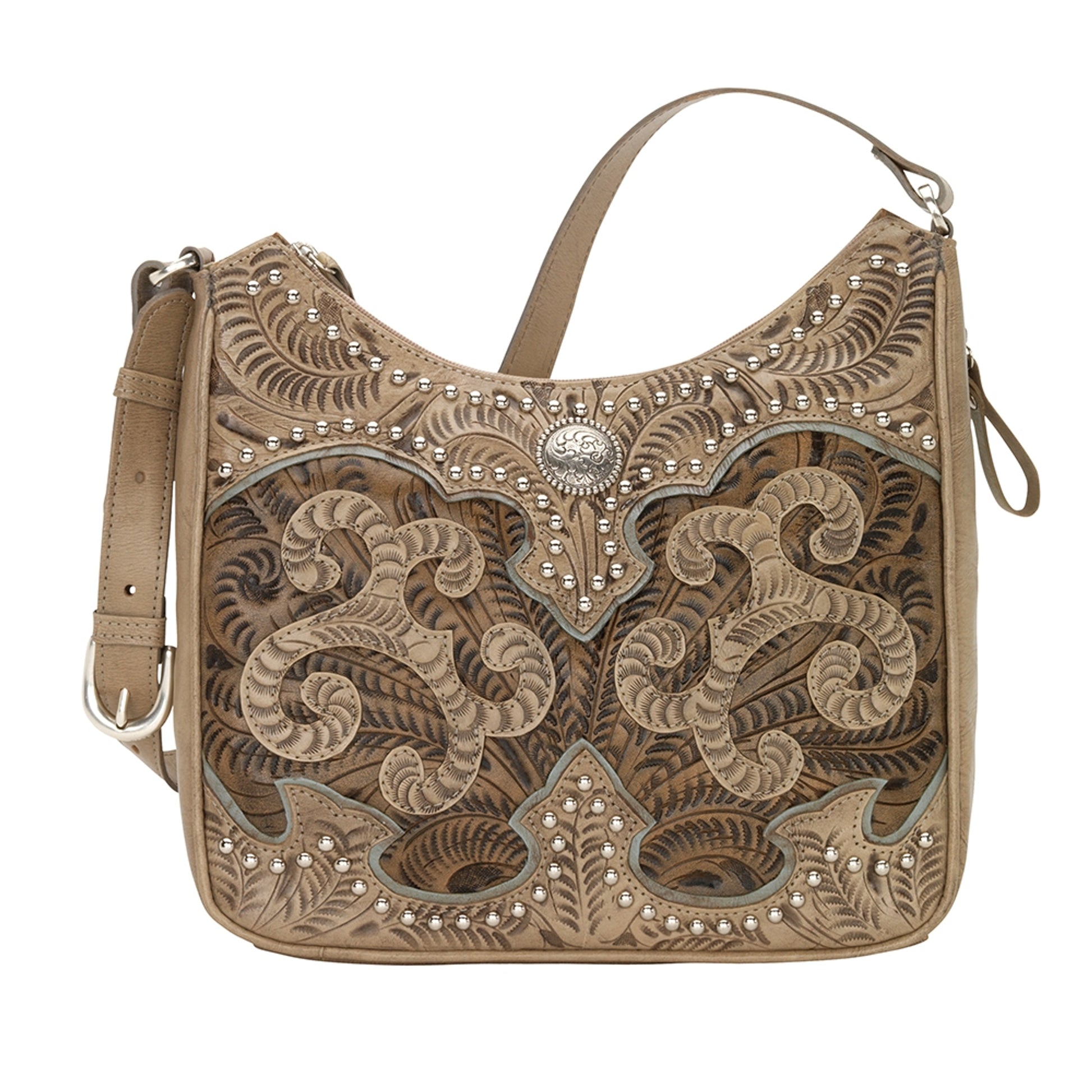 American West Annie's Secret Zip-Top Shoulder Bag with Conceal Carry Pocket