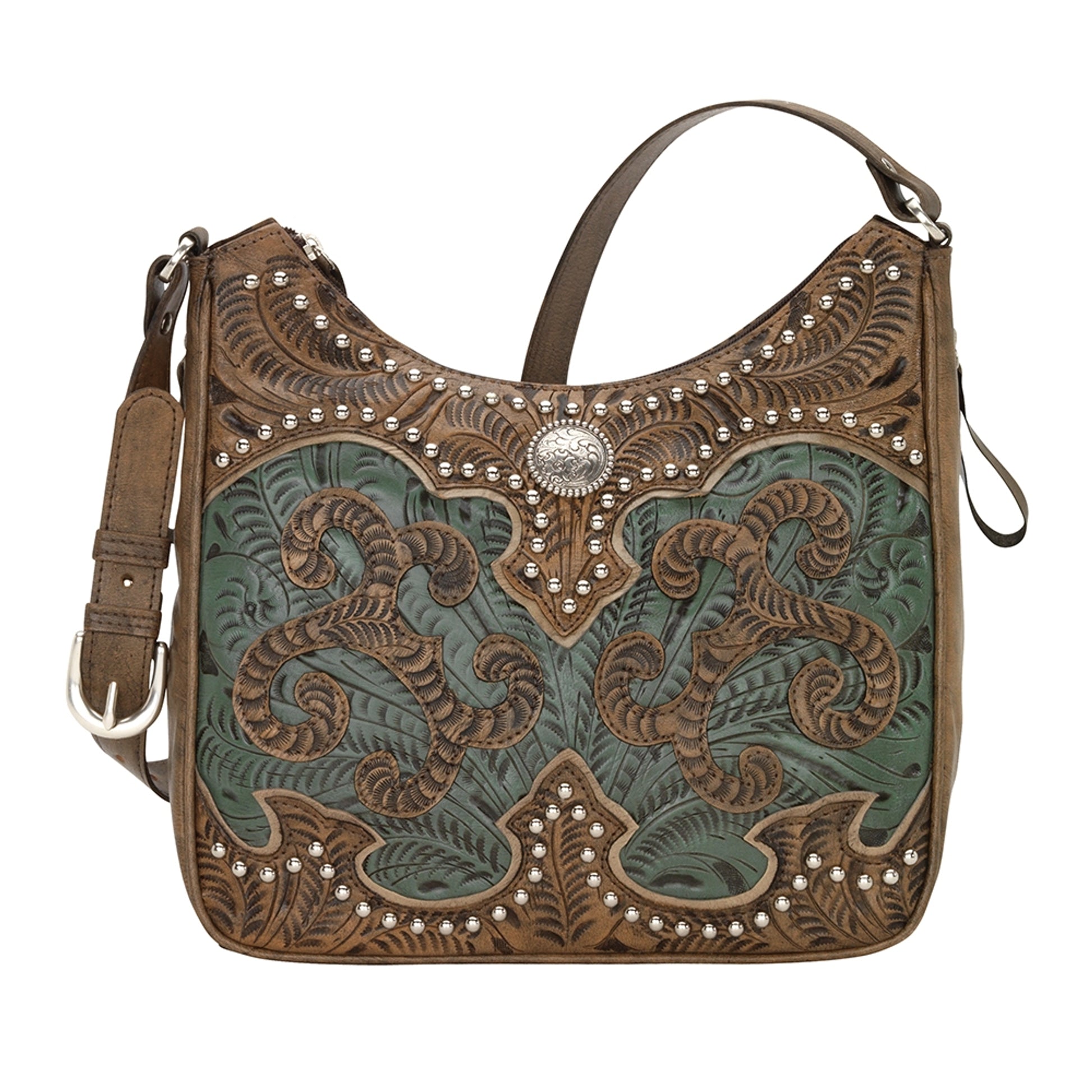 American West Annie's Secret Zip-Top Shoulder Bag with Conceal Carry Pocket