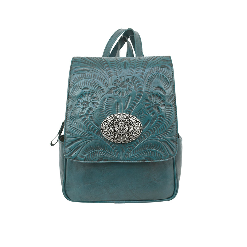 American West Lariats and Lace Backpack With Zipper Closure And Tooled Flap