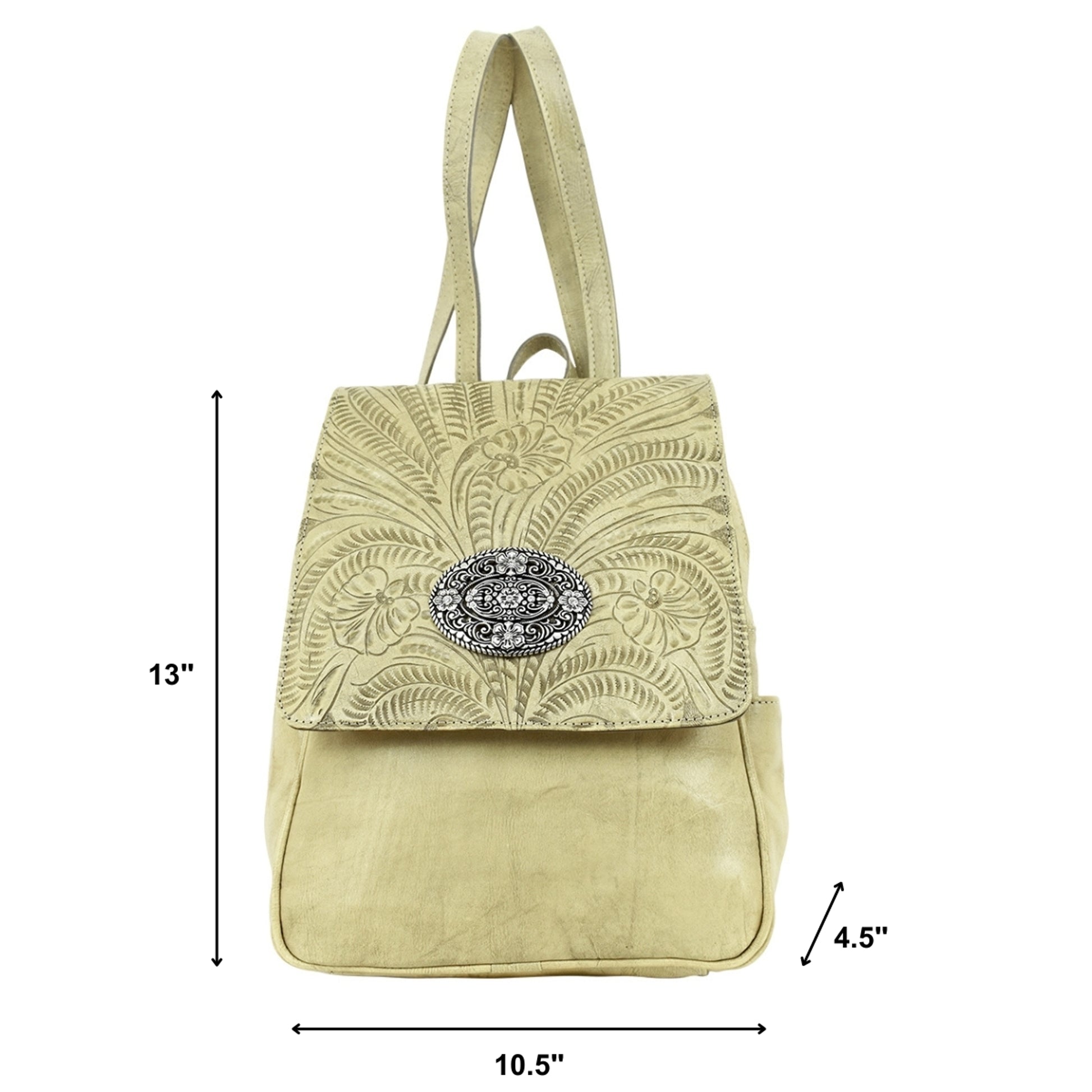 American West Lariats and Lace Backpack With Zipper Closure And Tooled Flap