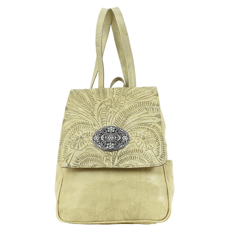 American West Lariats and Lace Backpack With Zipper Closure And Tooled Flap