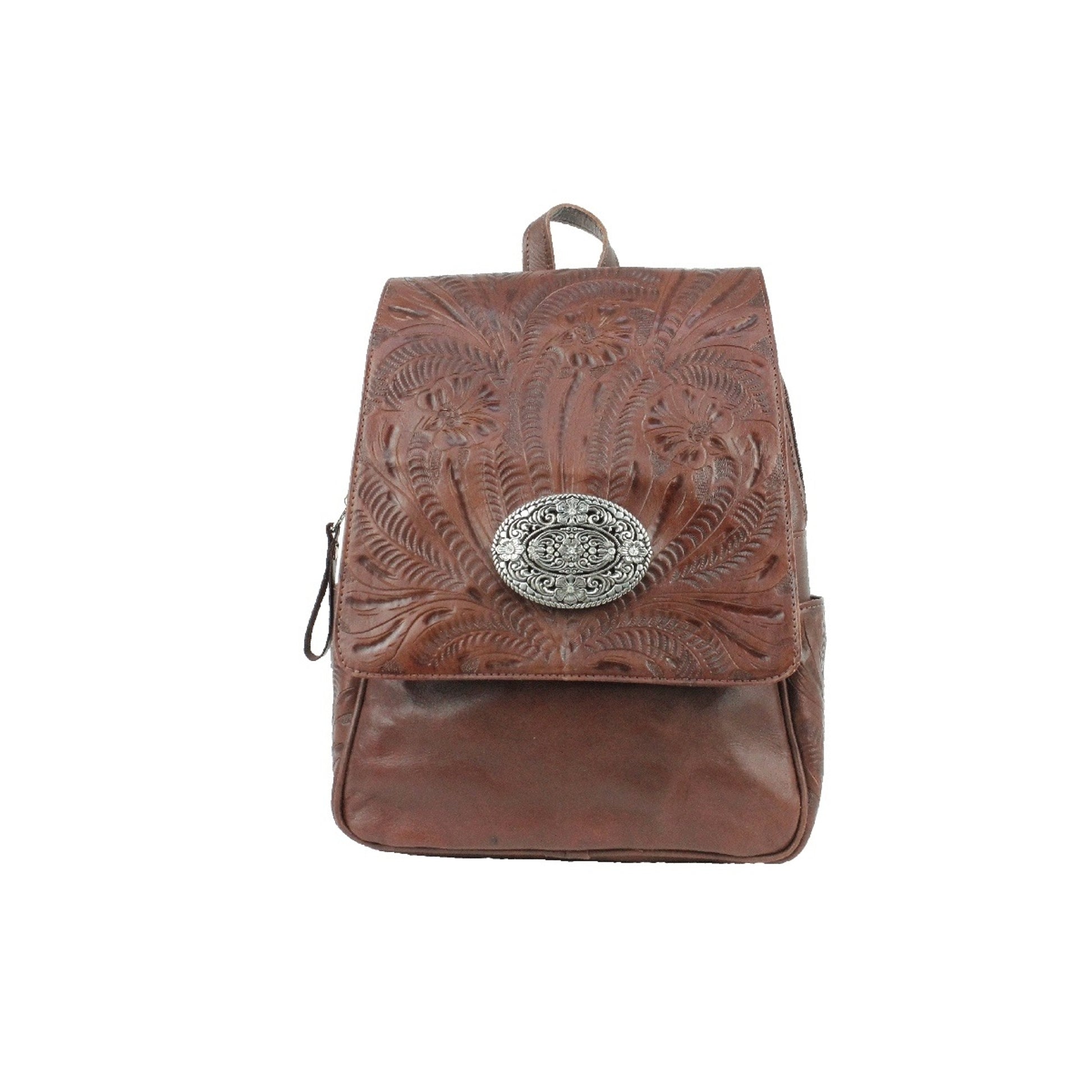 American West Lariats and Lace Backpack With Zipper Closure And Tooled Flap