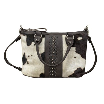American West Cow Town Small Zip Top Convertible Satchel with Conceal Carry Pocket on Back