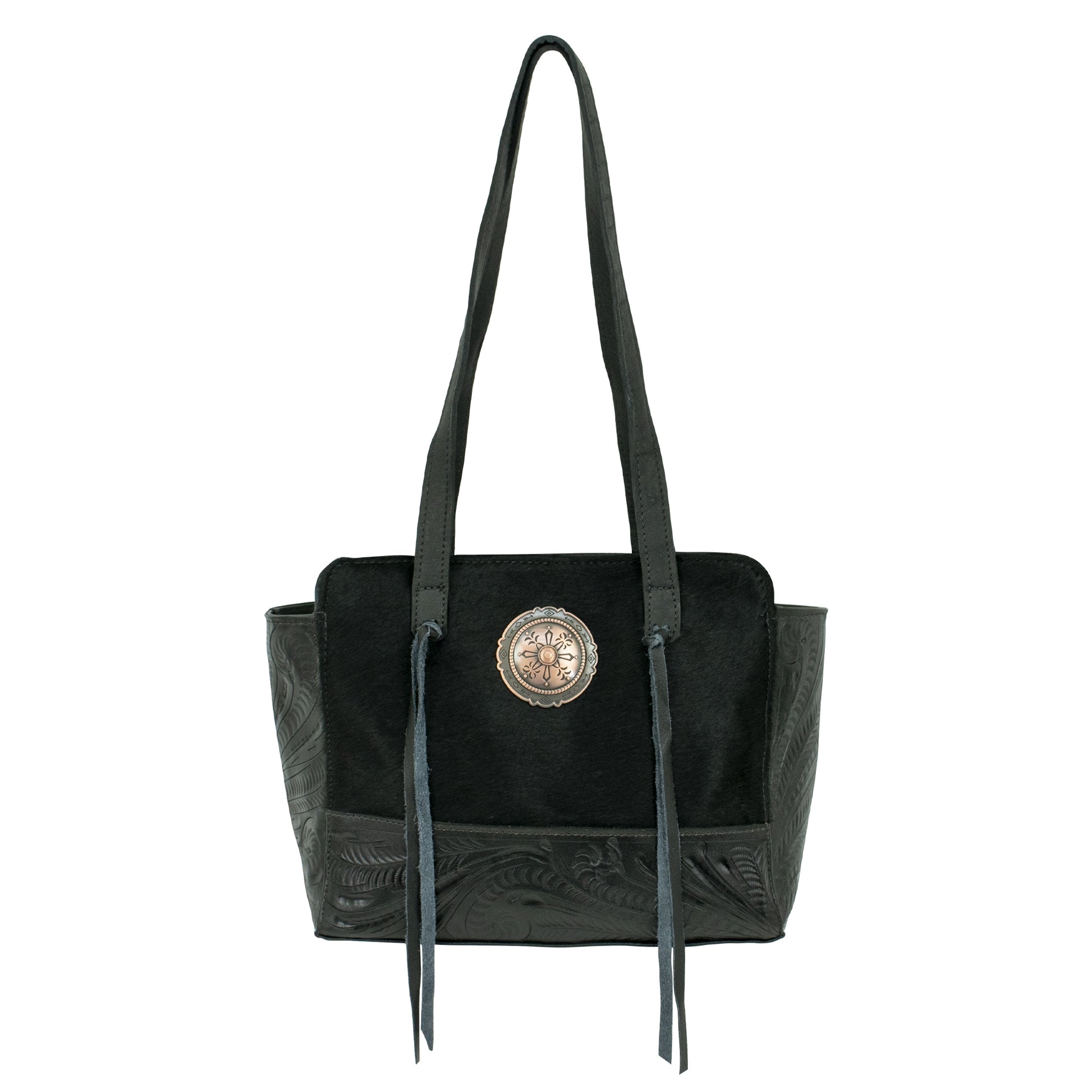 American West Cow Town Zip Top Tote with Conceal Carry Pocket on Back