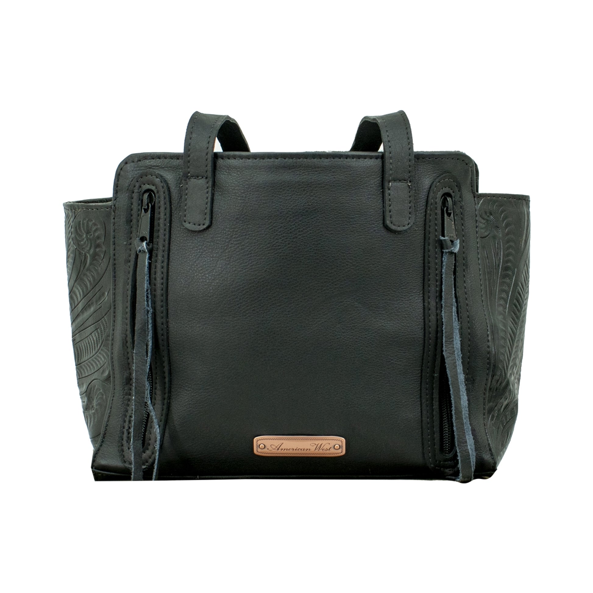 American West Cow Town Zip Top Tote with Conceal Carry Pocket on Back