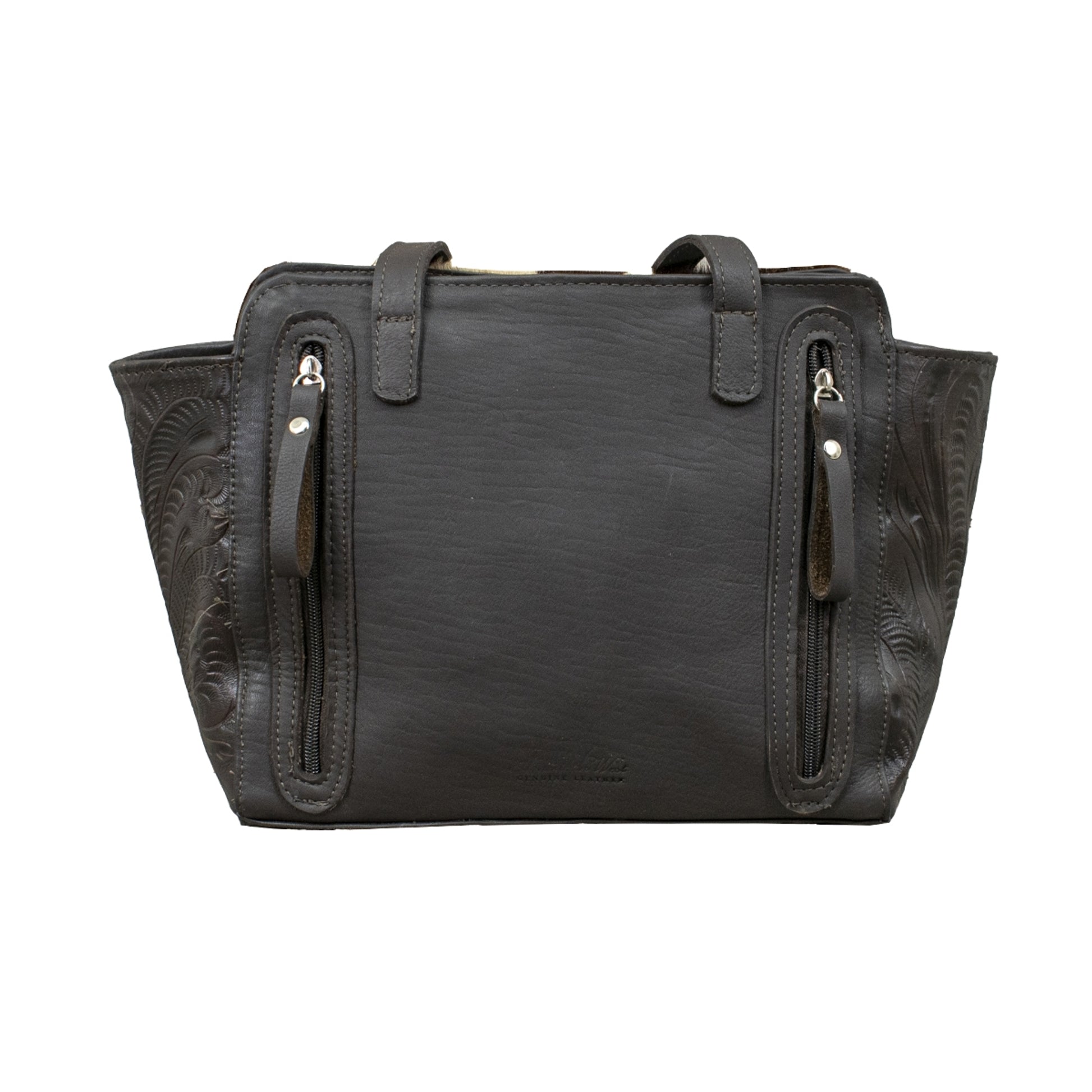 American West Cow Town Zip Top Tote with Conceal Carry Pocket on Back