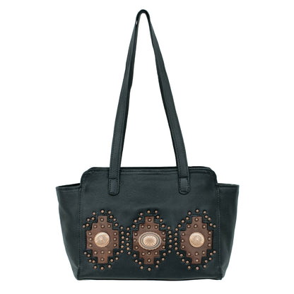 American West Midnight Copper Zip Top Tote with Conceal Carry Pocket on Back