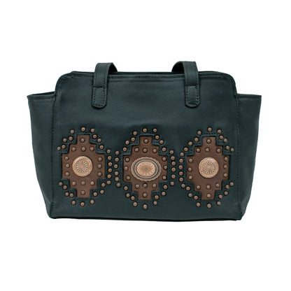 American West Midnight Copper Zip Top Tote with Conceal Carry Pocket on Back