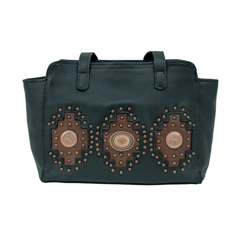 American West Midnight Copper Zip Top Tote with Conceal Carry Pocket on Back