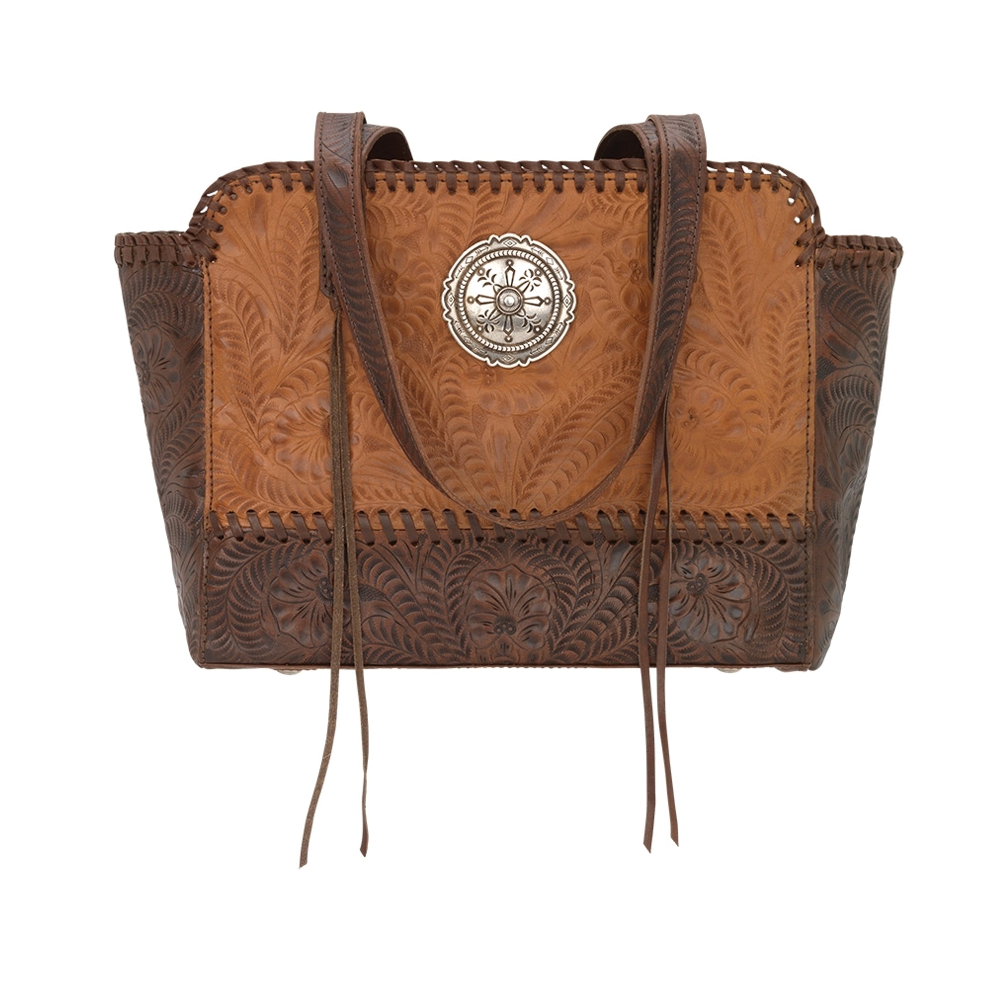 American West Annie's Secret Collection Zip Top Tote with Conceal Carry Pocket on Back