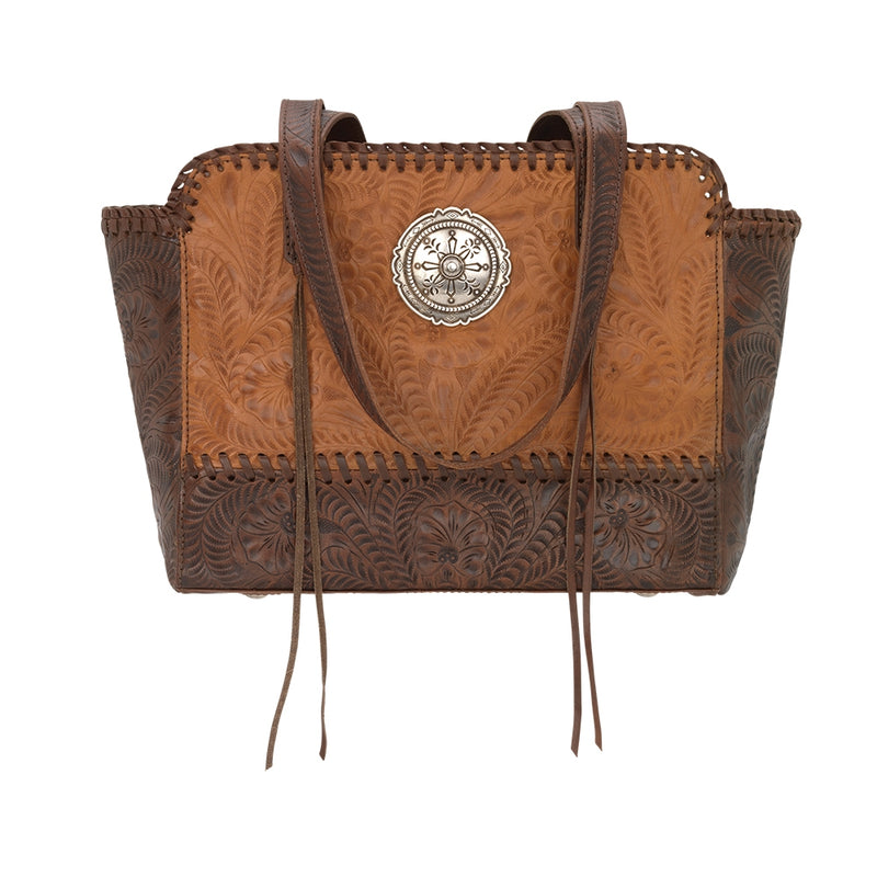 American West Annie's Secret Collection Zip Top Tote with Conceal Carry Pocket on Back
