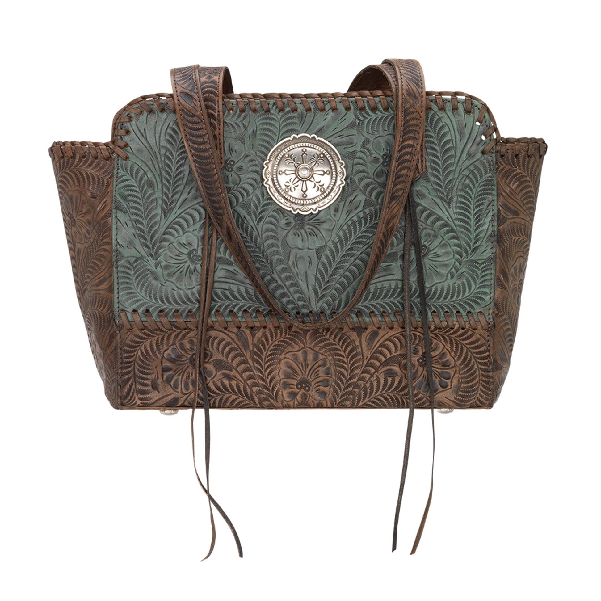 American West Annie's Secret Collection Zip Top Tote with Conceal Carry Pocket on Back