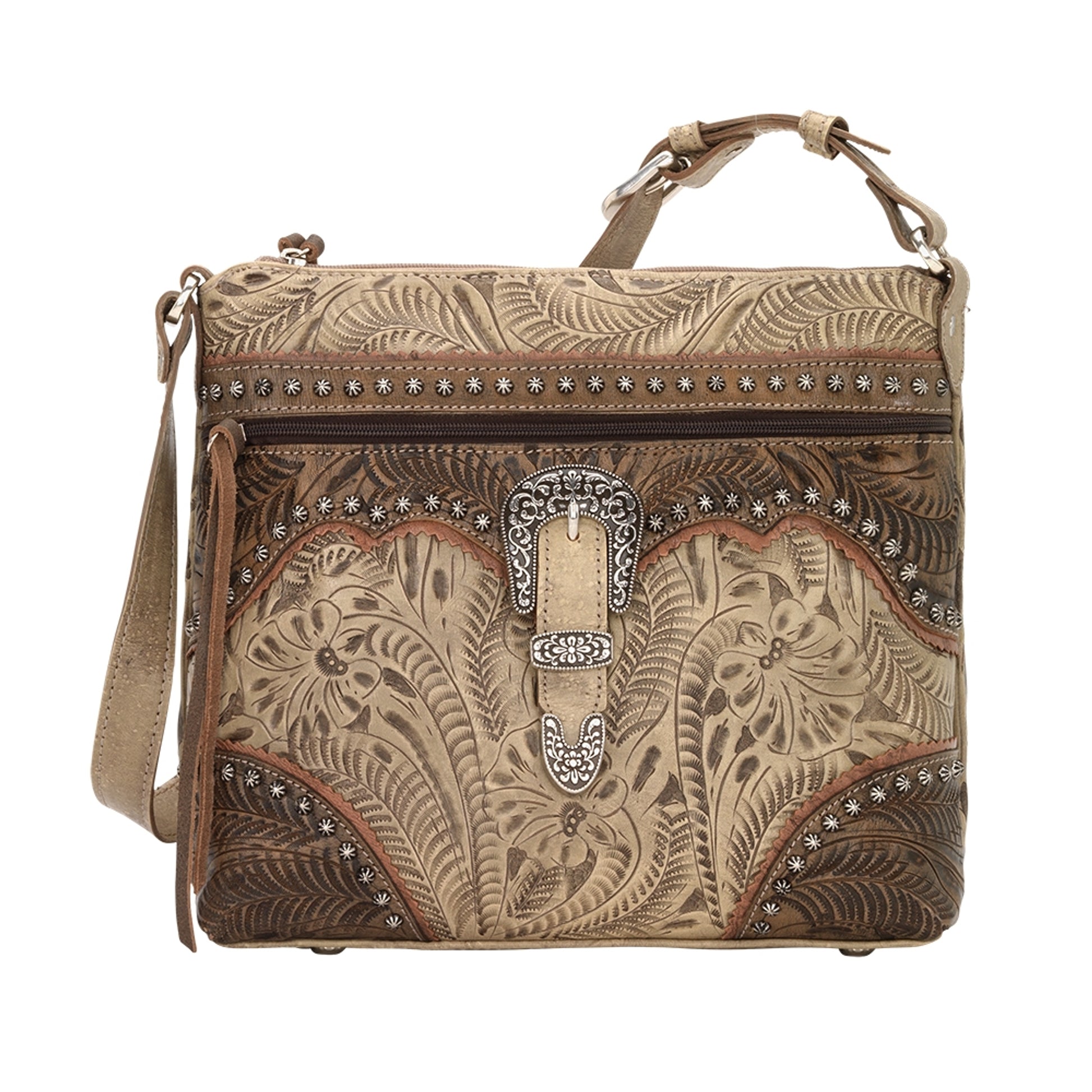 American West Saddle Ridge Zip Top Shoulder Bag
