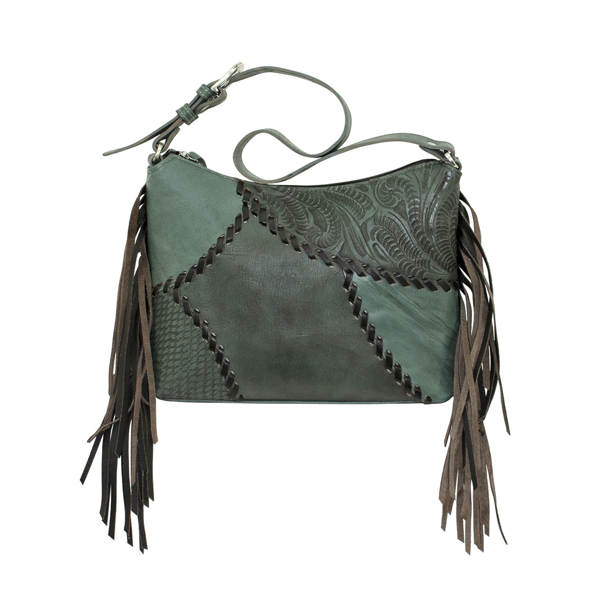American West Gypsy Patch Zip Top Shoulder Bag
