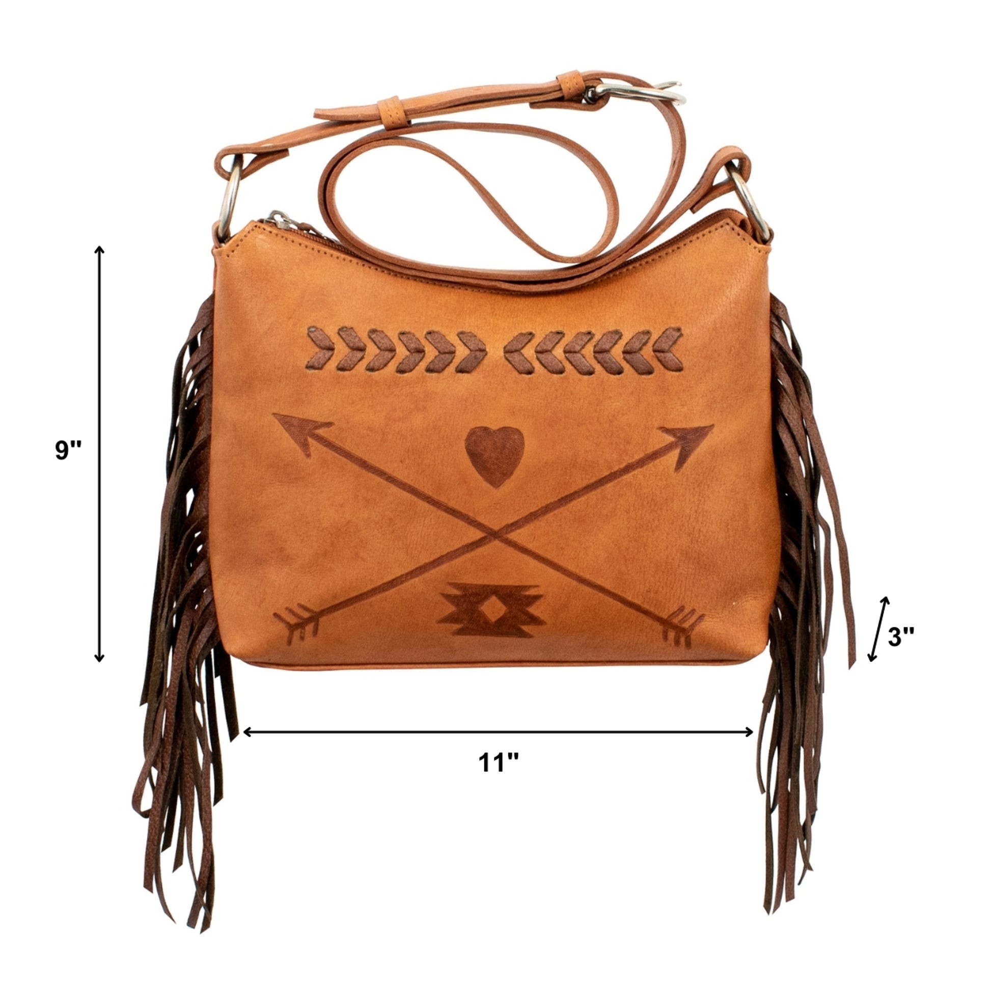 American West Freindship Arrows Zip Top Shoulder Bag