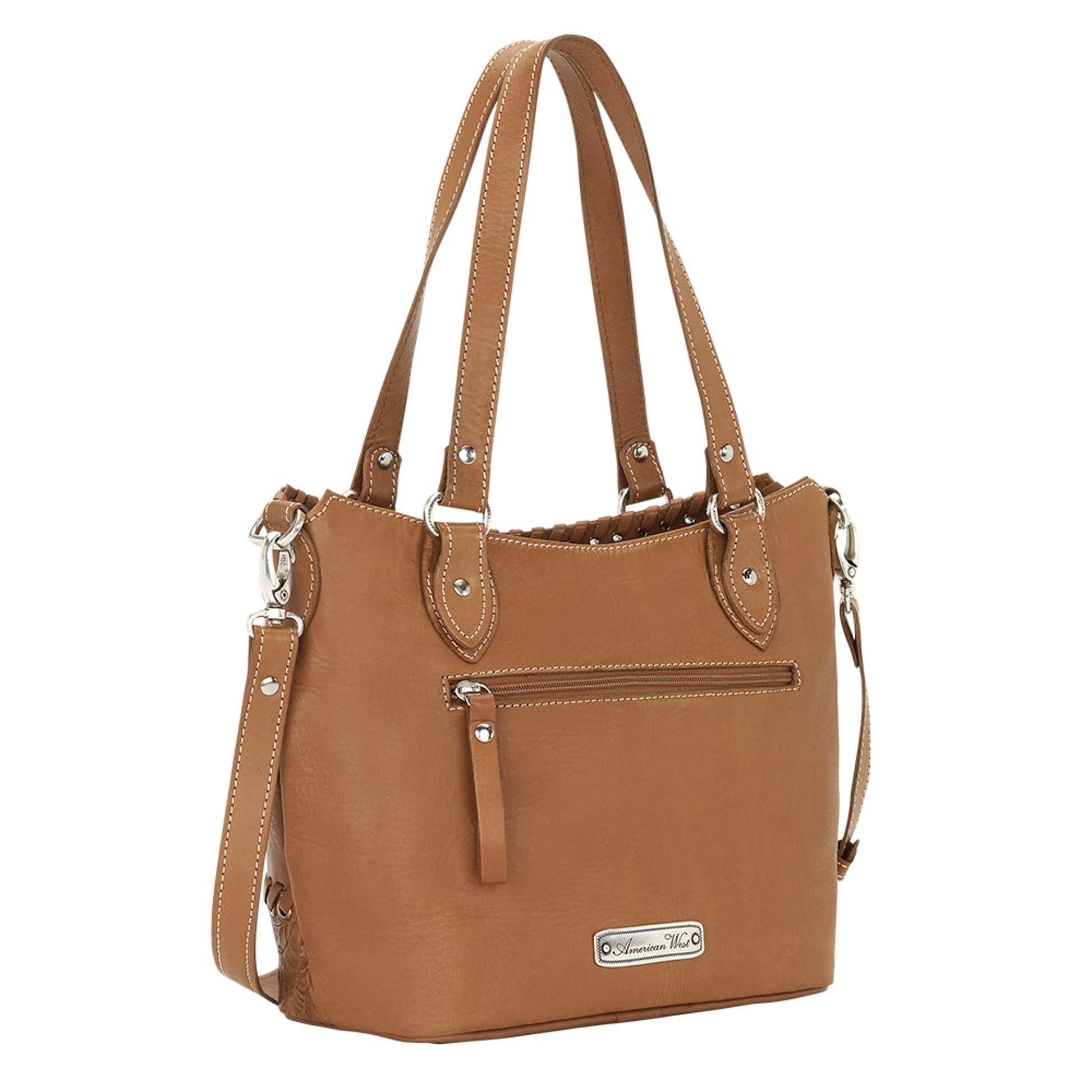 American West Harvest Moon Convertible Zip Top Bucket Tote