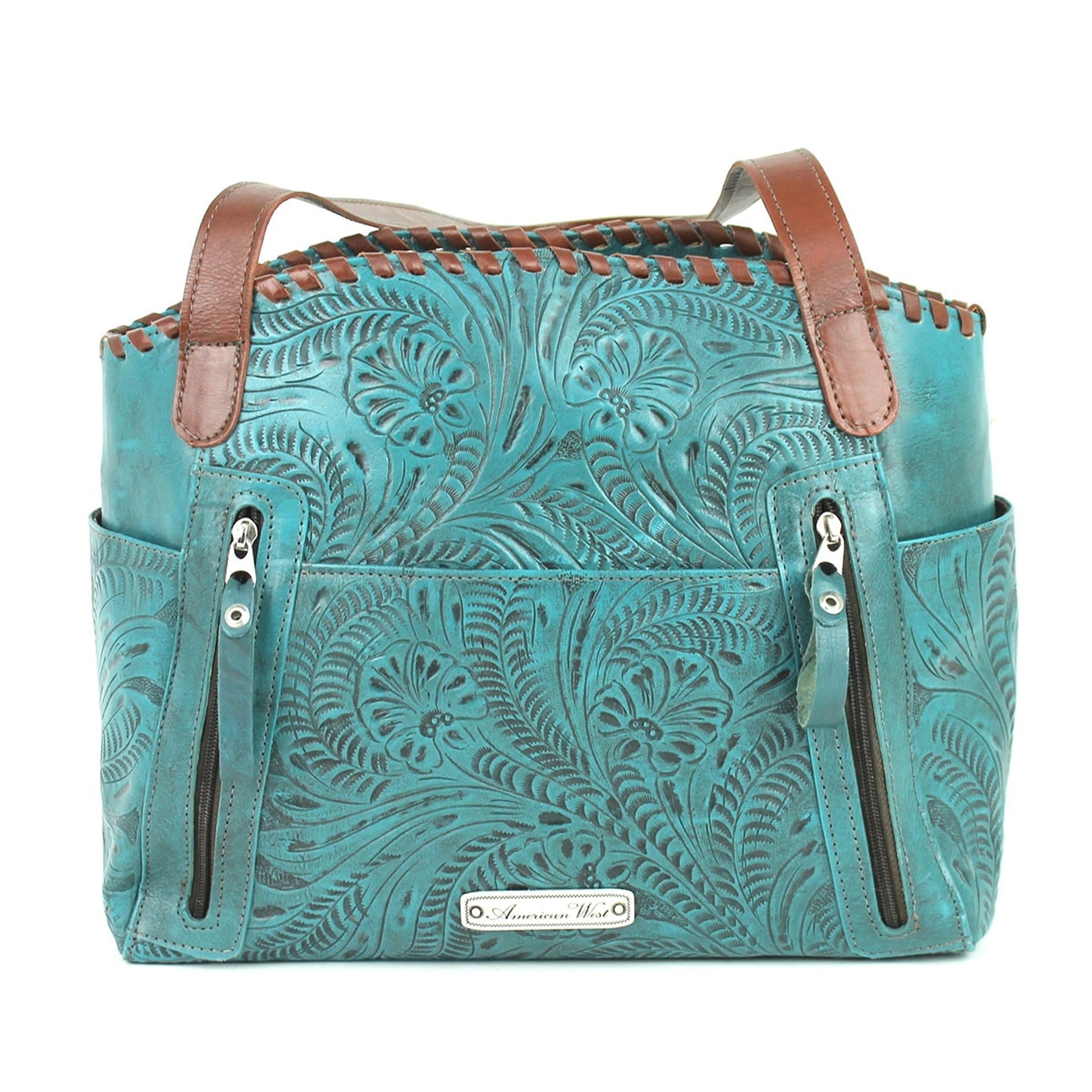American West Lariats and Lace Multi-Compartment Tote with Conceal Carry Pocket on Back