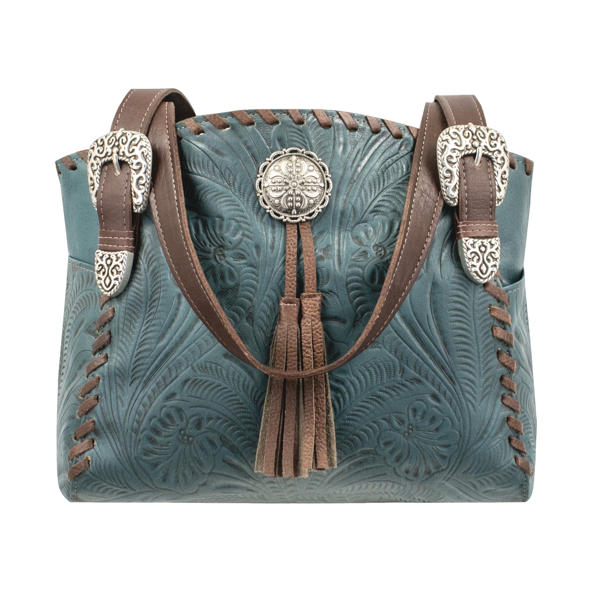 American West Lariats and Lace Multi-Compartment Tote with Conceal Carry Pocket on Back